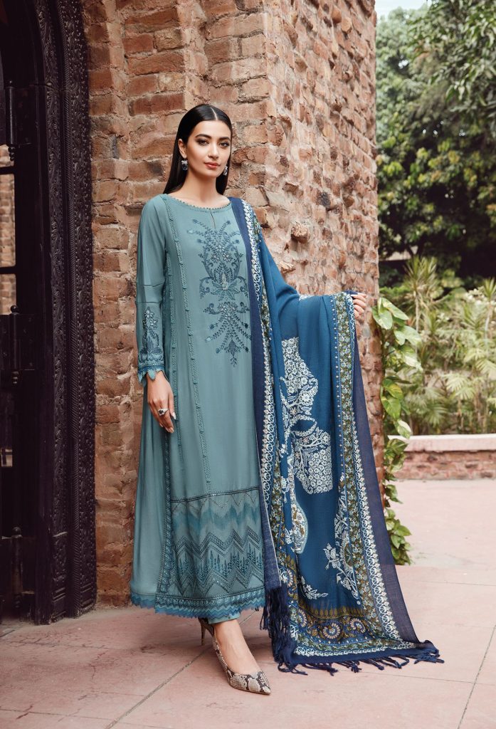 Maria B Winter Wool Shawl Dresses Linen Karandi Collection 2023