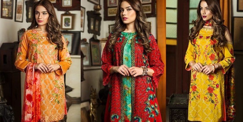 Nimsay Luxury Summer Embroidered Lawn Suits Collection 2018-19