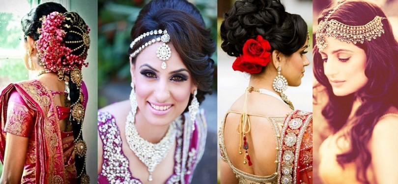 best indian bridal wedding hairstyles 2016-2017