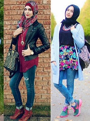 Casual Wear Hijab Styles with Jeans Trends 2016-2017