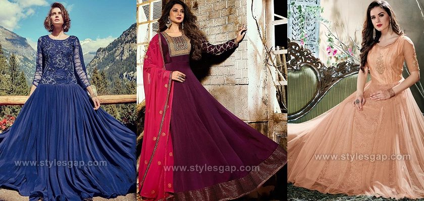 Embroidered Fancy Umbrella Dress & Frocks & Styles Collection 2019-2020