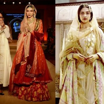 Deepika Padakoune Dresses in Bajirao Mastani by Designer Anju Modi