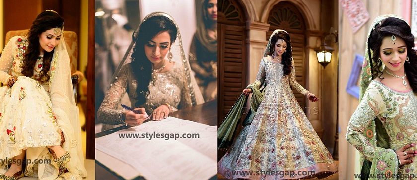 Nikkah Day Bridal Wedding Dresses Designs.