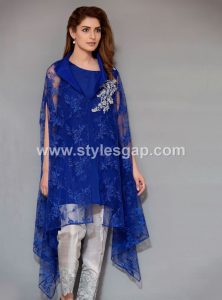 latest pakistani cape style dresses