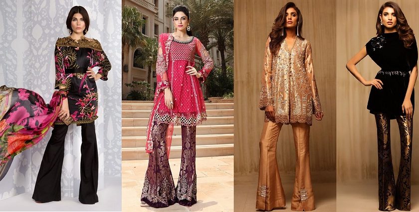 latest-pakistani-dresses-styles-pairing-bell-bottom-pants