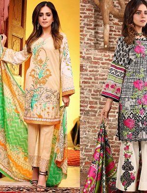 Flora Premium Lawn Designs Collection 2017-2018 Best Pakistani Lawn Suits Dresss