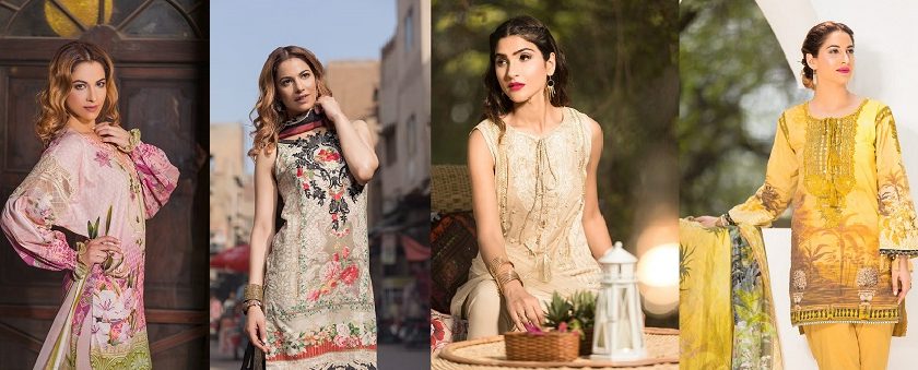 pink rush- Firdous Lawn Eid Exclusive Dresses Collection 2017-2018 Latest Designs