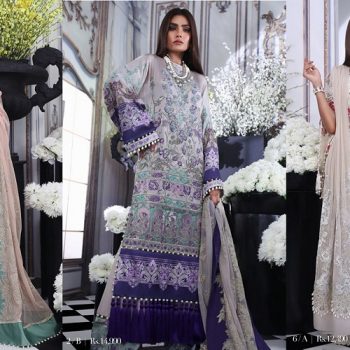 Sana Safinaz Silk Chiffon Dresses Designs Luxury Collection 2019-2020