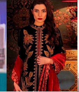 Winter Velvet Dresses Designs Latest Trends Collection 2018-19