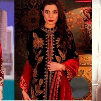 Winter Velvet Dresses Designs Latest Trends Collection 2018-19