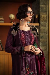 Maria B Latest Winter Linen Dresses Fancy Shawl Collection