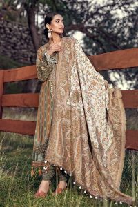 Maria B Latest Winter Linen Dresses Fancy Shawl Collection