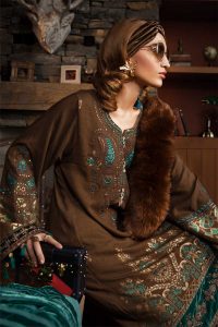 Maria B Latest Winter Linen Dresses Fancy Shawl Collection