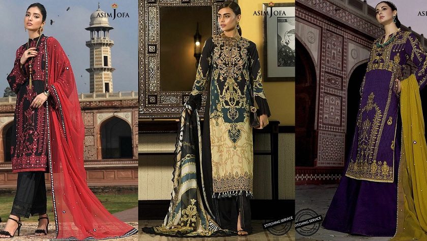 Asim Jofa Printed Embroidered Designer Lawn Dresses Collection 2020