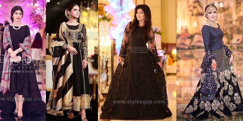 Asian Pakistani Black Color Dresses Combination & Trends 2019