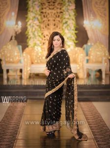 Asian Pakistani Black Color Dresses Combination Collection