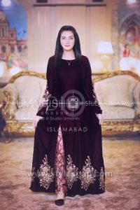 Asian Pakistani Black Color Dresses Combination Designs