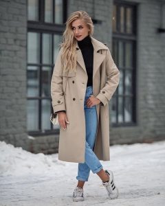 camel color trench coat