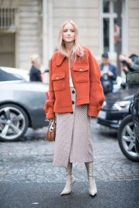 orange woolen jacket