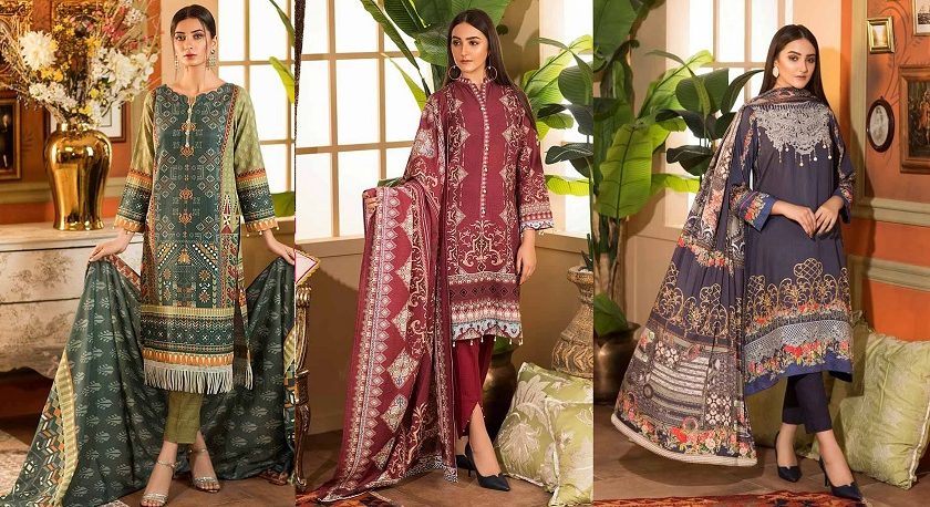 Khas Beautiful Winter Dresses Vivid Luxe Collection 2019-2020