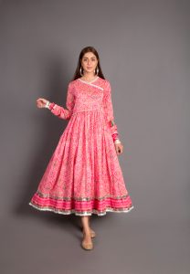 Latest Colorful Kurti Peplum Dresses