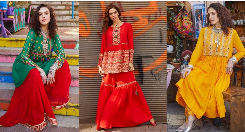 Rang Ja Latest Colorful Kurti Peplum Dresses