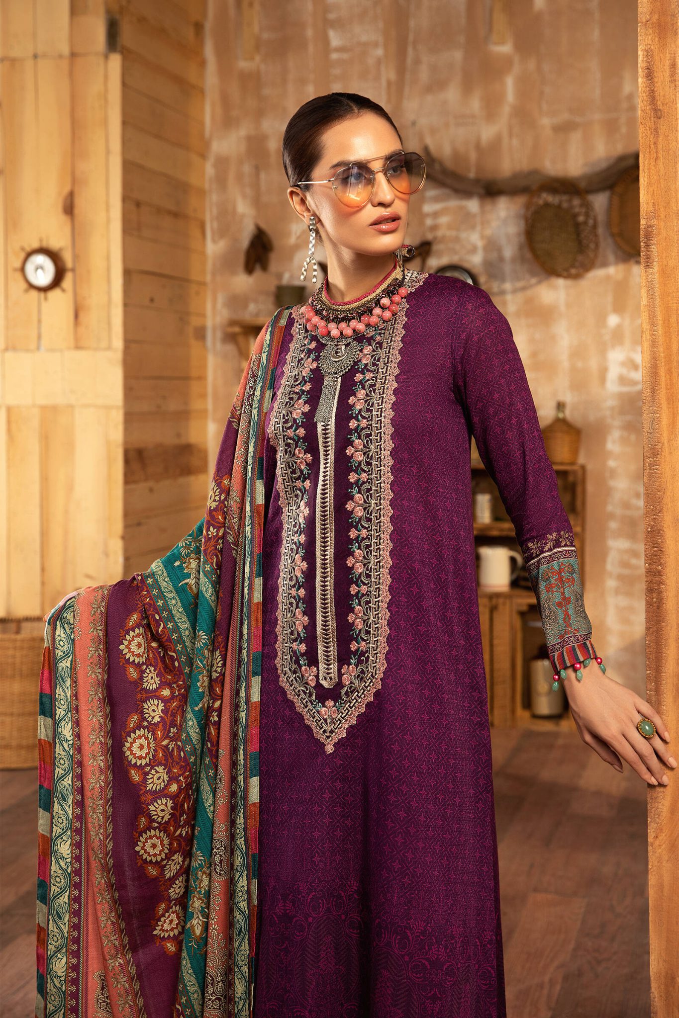 M Prints Latest Maria B Winter Printed Dresses Collection 2021-2022