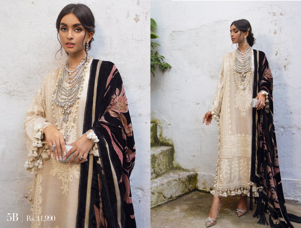 Latest Sana Safinaz Winter Shawl Dresses Collection 2023-2024