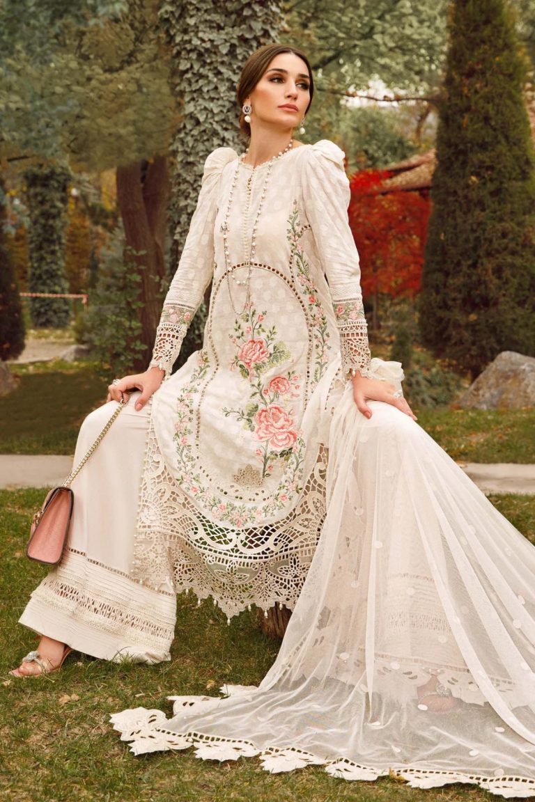 Latest Maria B Eid Lawn Stylish Dresses Designs Collection (11 