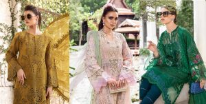 Latest Maria B Eid Lawn Stylish Dresses Designs Collection 2024