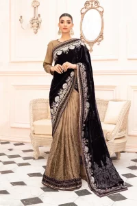 fancy velvet saree for party