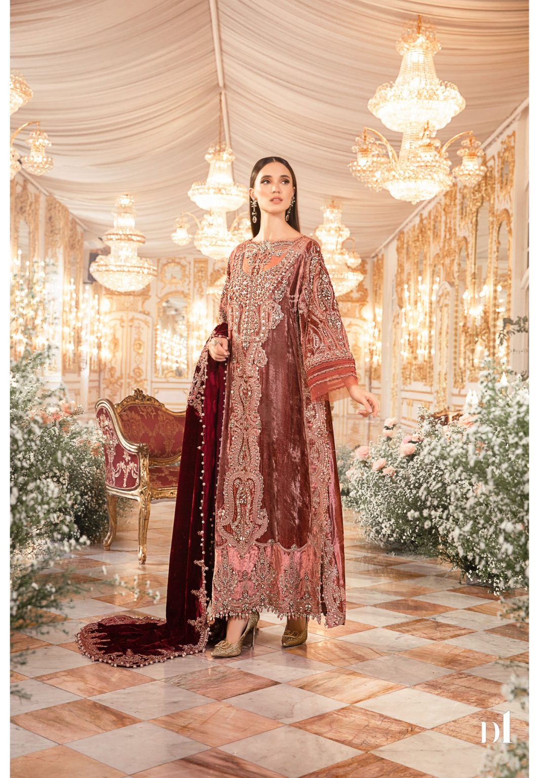 Maria B Embroidered Formal Winter Dresses Collection 2023-2024