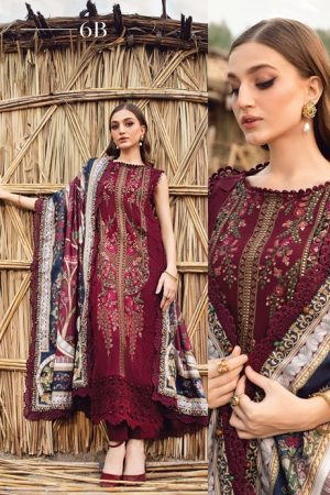 M Prints Maria B Winter Printed Embroidered Dresses 2024-2025